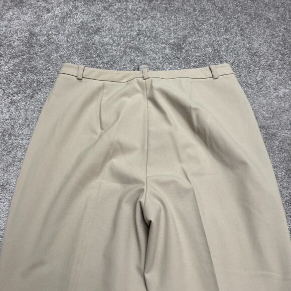 Vintage Y2K Sigrid Olsen Trouser Dress Pants Womens 12 Beige Straight High Rise - Picture 15 of 16